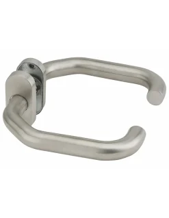 Paire de béquilles pour porte, carré 7mm, aspect inox - THIRARD