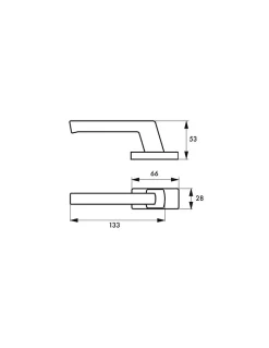 Paire de béquilles pour porte, carré 7mm avec fourreau 7 à 8mm fourni, argent - THIRARD