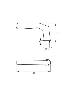 Paire de béquilles pour porte, carré 6 ou 7mm, 2 portées - THIRARD