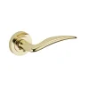 Paire de béquilles pour porte, carré 7mm, laitonnée, ressort de rappel - THIRARD