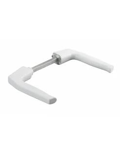 Paire de béquilles pour porte, carré 7x100mm, 1 portée, blanc - THIRARD