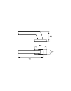 Paire de béquilles pour porte, carré 7mm avec fourreau 7 à 8mm fourni, laqué blanc - THIRARD