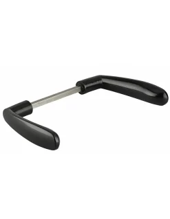 Paire de béquilles pour serrure de portail, carré 7mm, noir - THIRARD