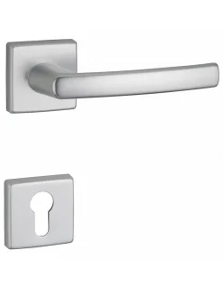 Paire de béquilles Veles pour porte, carré 7mm, argent - THIRARD
