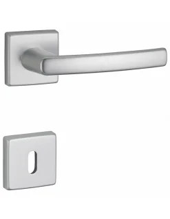 Paire de béquilles Veles pour porte, carré 7mm, argent - THIRARD
