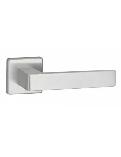 Paire de béquilles Zibel pour porte, carré 7mm, chromé satiné - THIRARD