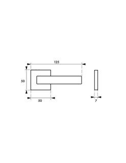 Paire de béquilles Zibel pour porte, carré 7mm, chromé satiné - THIRARD