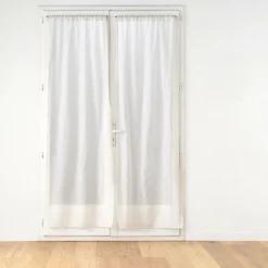 Paire de panneaux droits passe-tringle 2 x 70 x 200 cm Effet lin tissé Norine