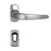 Paire de Poignée de Porte Sur Rosaces KLOSE "STELUS" + 2 Rosaces Cylindres couleur inox