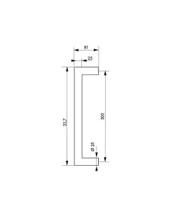 Paire de poignée pour porte battante, inox, entr'axe 300mm - THIRARD