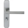 Paire de Poignées de porte KLOSE besser Inox 304 sur Plaque "Noémie vif" - Condamnation sans voyant