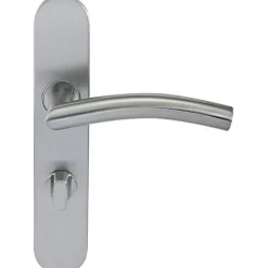 Paire de Poignées de porte KLOSE besser Inox 304 sur Plaque "Romy Vague" - Condamnation sans voyant