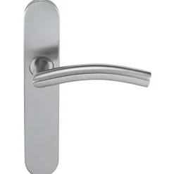 Paire de Poignées de porte KLOSE besser Inox 304 sur Plaque "Romy Vague" - Bec de cane