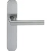Paire de Poignées de porte KLOSE besser Inox 304 sur Plaque "Noémie vif" - Bec de cane