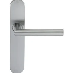 Paire de Poignées de porte KLOSE besser Inox 304 sur Plaque "Noémie vif" - Bec de cane