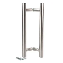 Paire de Poignées de Tirage "KLOSE besser" / Bâton Maréchal - 400 mm- "Oblique "- Inox 316 -
