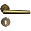 Paire de Poignées sur Rosaces "ANTIQUE OR" Inox 304 - +1 Paire de rosaces à trou de clé