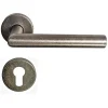 Paire de Poignées sur Rosaces "ANTIQUE ARGENT"- KLOSE besser Inox 304 SILVER - +1 Paire de rosaces cylindre