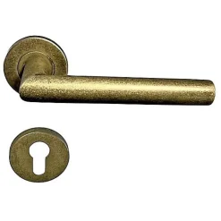 Paire de Poignées sur Rosaces "ANTIQUE OR" Inox 304 - +1 Paire de rosaces cylindre