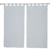 Paire de rideau vitrage Callaly gris l.60 x H.120 cm