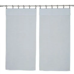 Paire de rideau vitrage Callaly gris l.60 x H.120 cm