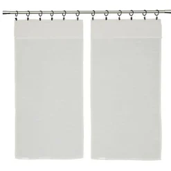 Paire de rideau vitrage Callaly beige l.45 x H.90 cm
