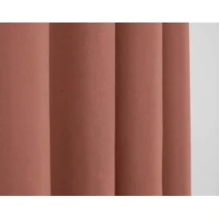 Paire de rideaux tamisant à œillets Effet Lin "Moonlight" Rose boisé
