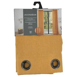 Paire de rideaux tamisants à œillets Effet Lin 