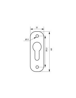 Paire de rosaces cylindre pour porte d'intérieur, argent - THIRARD