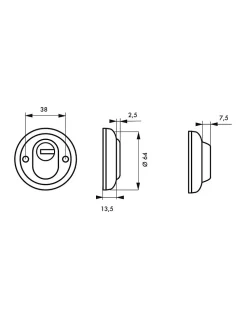 Paire de rosaces de sécurité renforcées pour porte d'entrée, chromé - THIRARD