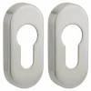 Paire de rosaces ovales pour cylindre, inox - THIRARD