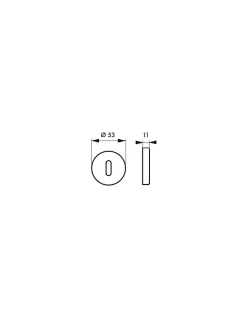 Paire de rosaces, trou de clé, inox - THIRARD
