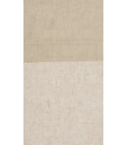Paire de vitrage en lin avec finition soignée point clair - 45x90cm - Lin