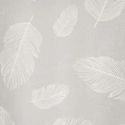 Paire de vitrage tamisant étamine passe-tringle imprimé gomme blanc L.160 x l.60cm Dylrev