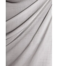 Paire de vitrages unis - 60x140cm - Gris