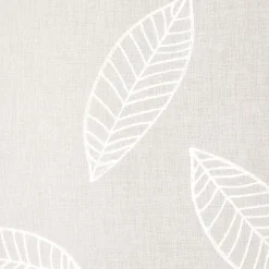 Paire de Voilages Blancs avec Motif Feuilles - 60x90cm, Finition Passe-Tringle