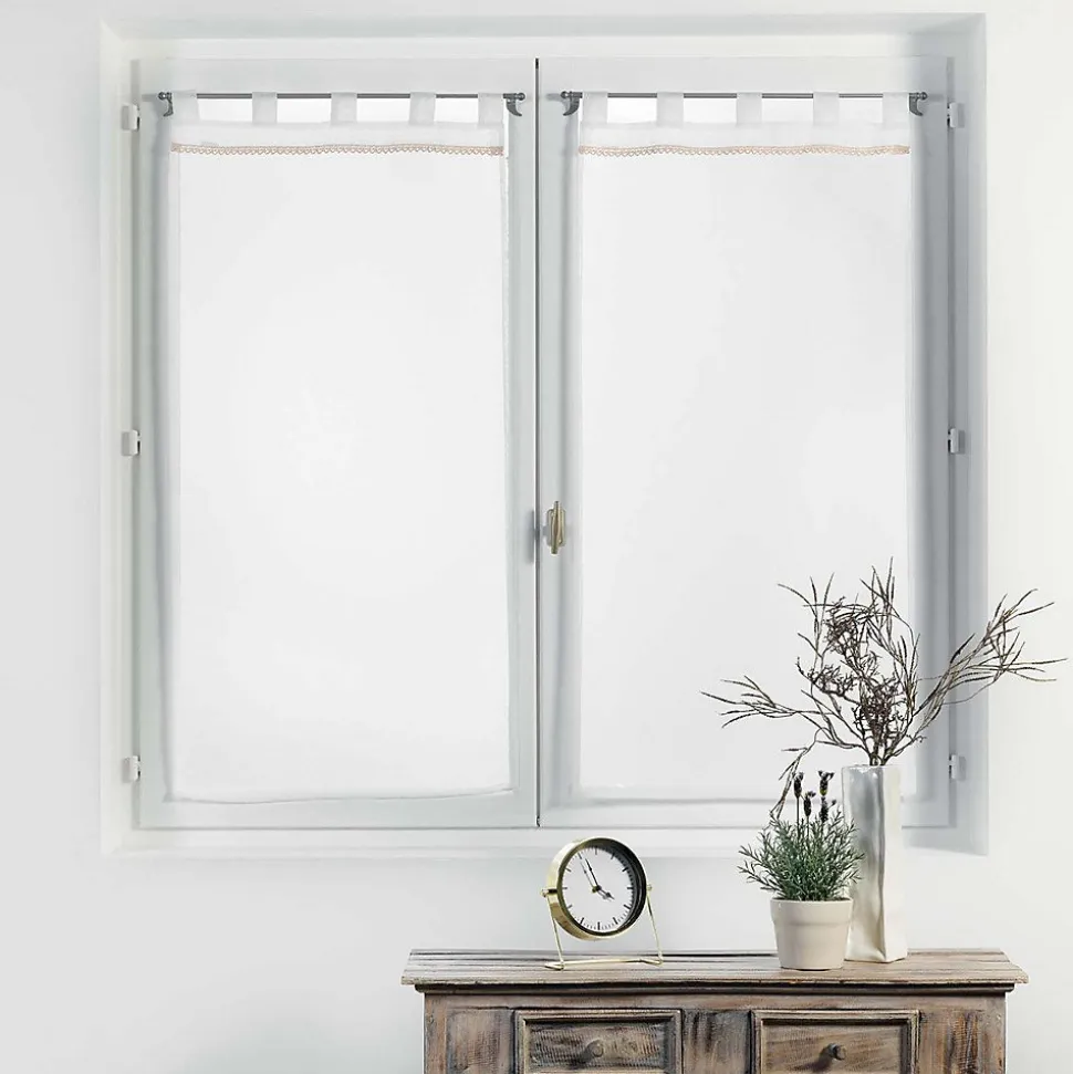 Paire de Voilages "Camilla" 60x160cm Blanc