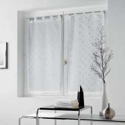 Paire de Voilages "Damina" 60x90cm Blanc