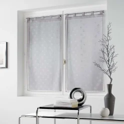 Paire de Voilages "Damina" 60x160cm Gris