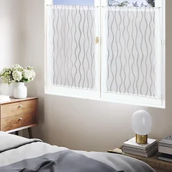 Paire de voilages dévoré passe-tringle 60x160cm blanc Dylrev pour un intérieur élégant