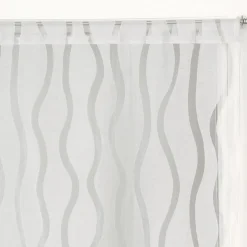 Paire de voilages dévoré passe-tringle 60x160cm blanc Dylrev pour un intérieur élégant