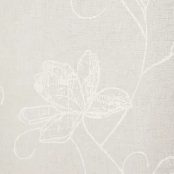 Paire de voilages en polyester à motif feuille arabesque, translucides, 60x120 cm, couleur naturelle
