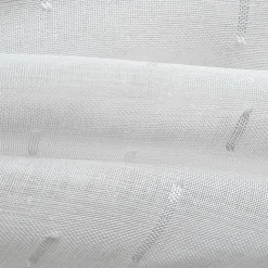 Paire de voilages en étamine blanche 60x120cm avec finition passe-tringle, prêts à poser