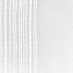 Paire de voilages en étamine à fines rayures blanches 60x160cm - Prêts à poser