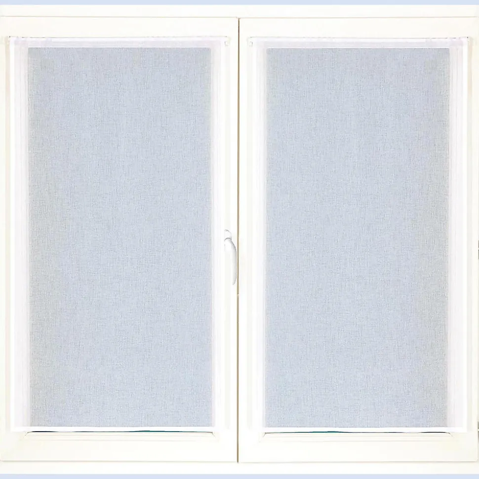 Paire de voilages en étamine unie 60x90cm - Prêts à poser en blanc, Dylrev
