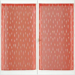 Paire de voilages métallisés terracotta 60x120cm prêts à poser