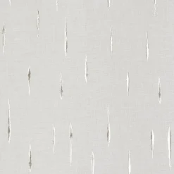Paire de voilages métallisés 60x160cm en blanc avec finition passe-tringle