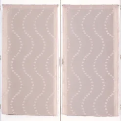 Paire de Voilages Petits-Nœuds Vieux-Rose 60x160cm - Décoration Élégante