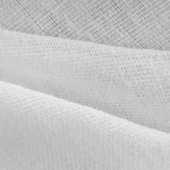 Paire de Voilages Étain Unis 60x90cm en Blanc avec Œillets Métalliques.