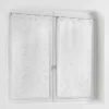 Paire droite passants 2 x 60 x 120 cm voile sable brode edenia Blanc